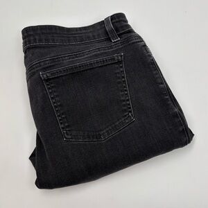 Eileen Fischer Women's‎ 14P Black Denim Straight Leg Jeans